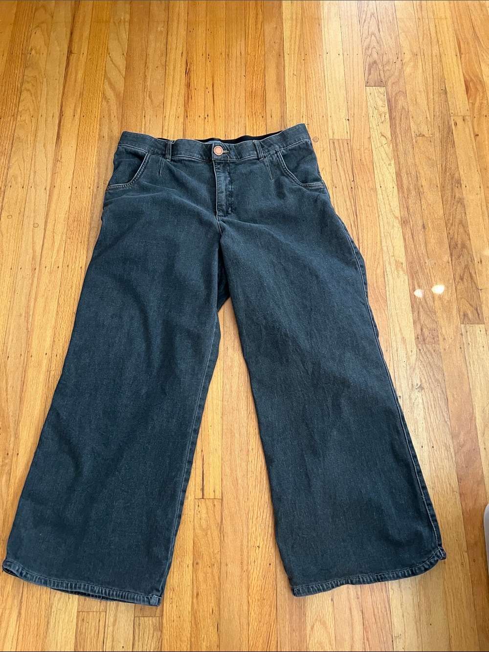 Wit & Wisdom Wide Leg Jeans in Washed Black- plus size 18